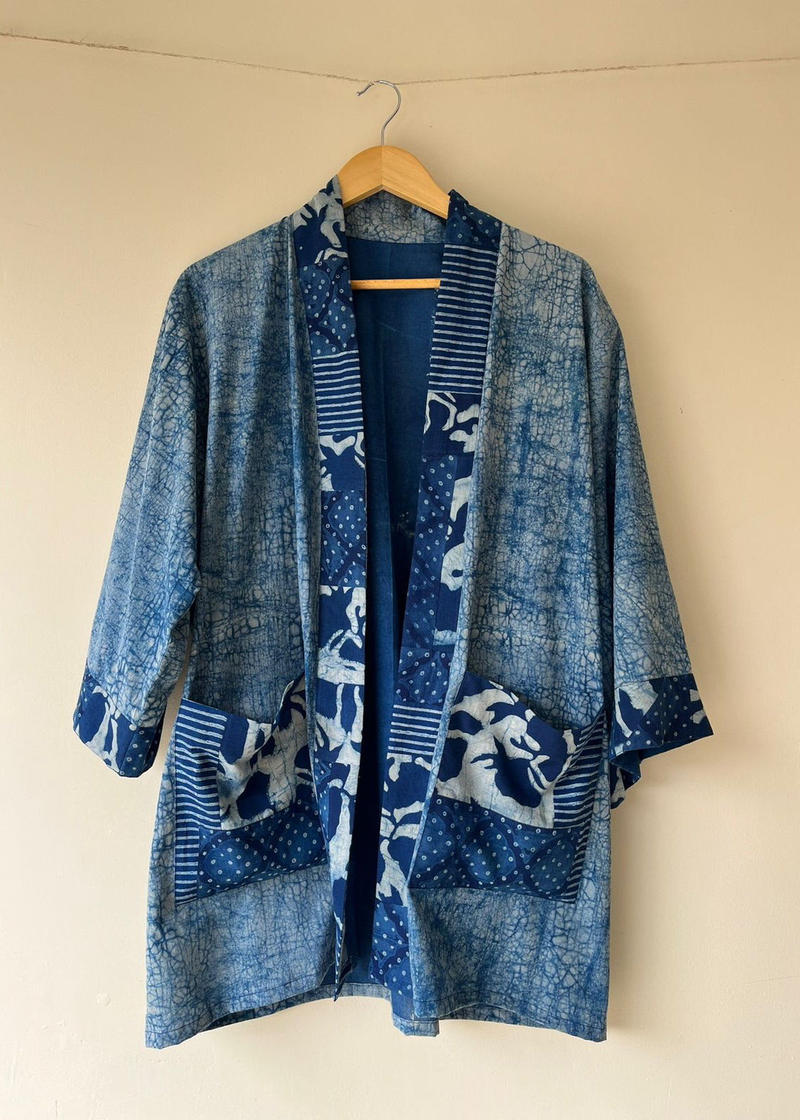 Upcycled Dabu Indigo Shrug
