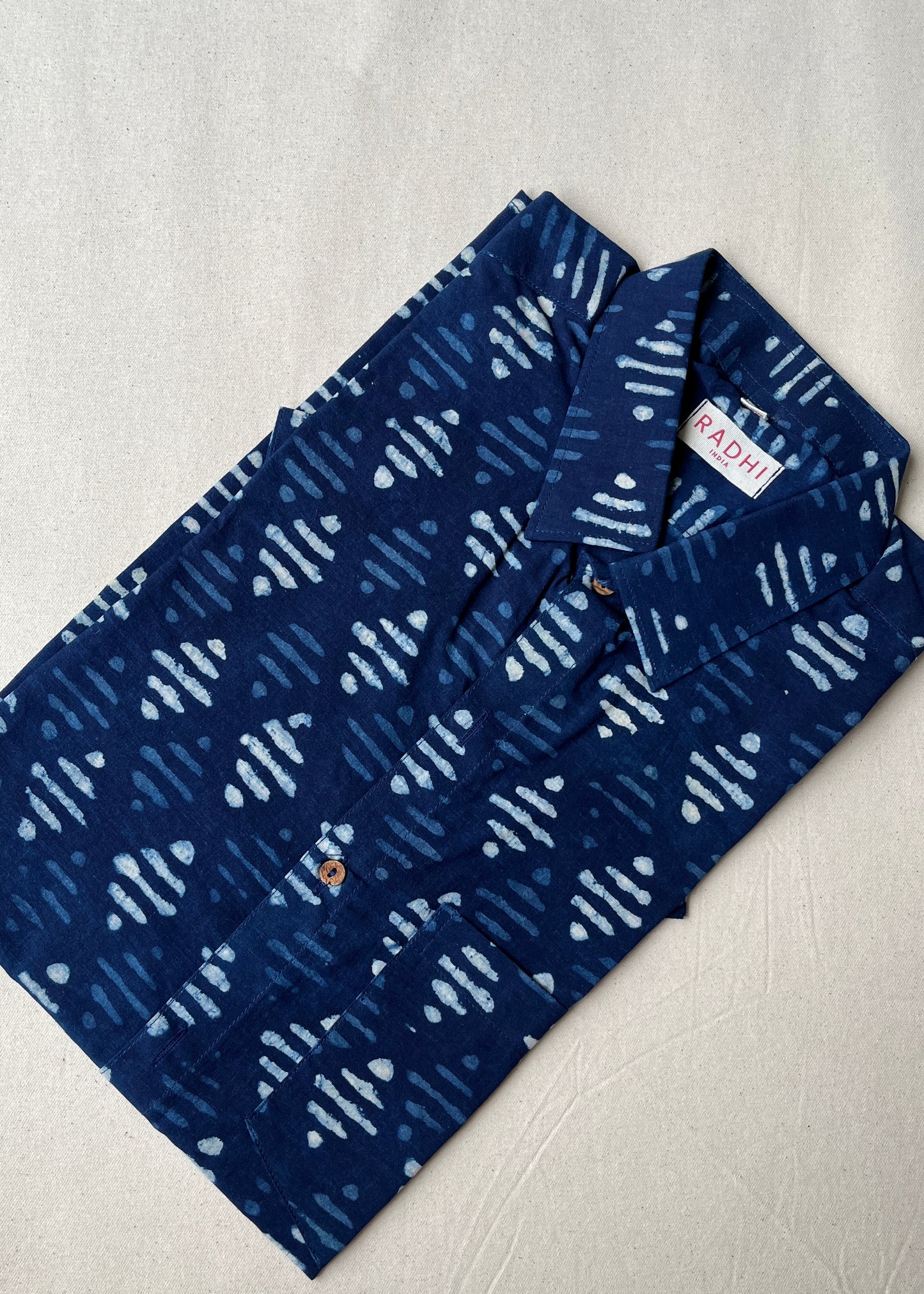 Indigo Buti Half Sleeve Shirt