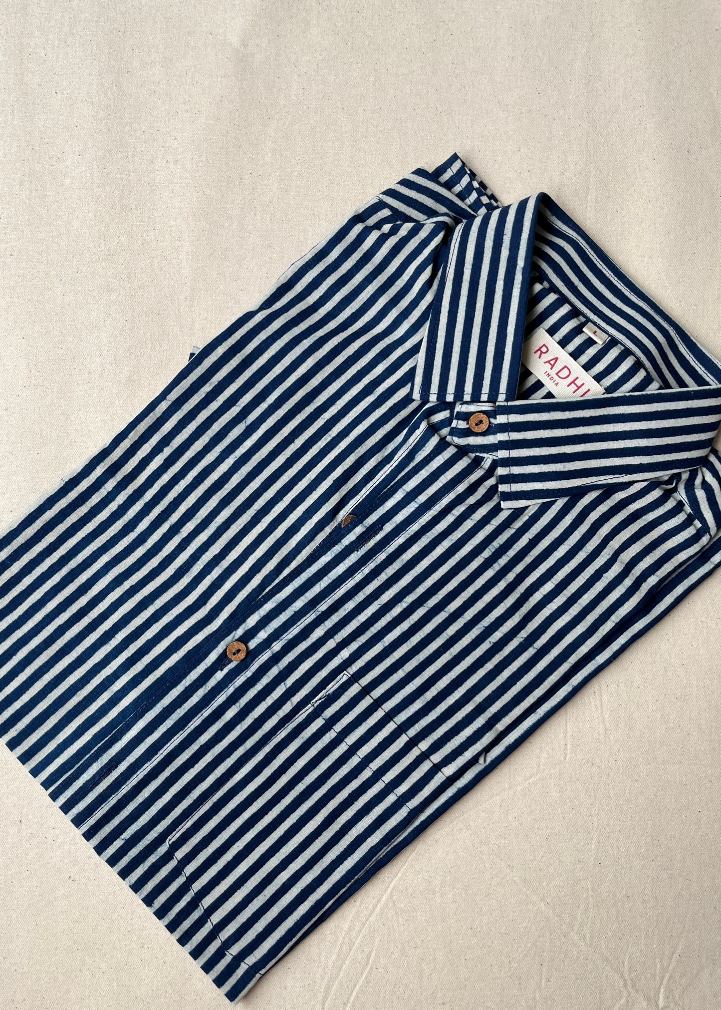 Indigo Stripes Half Sleeve Shirt