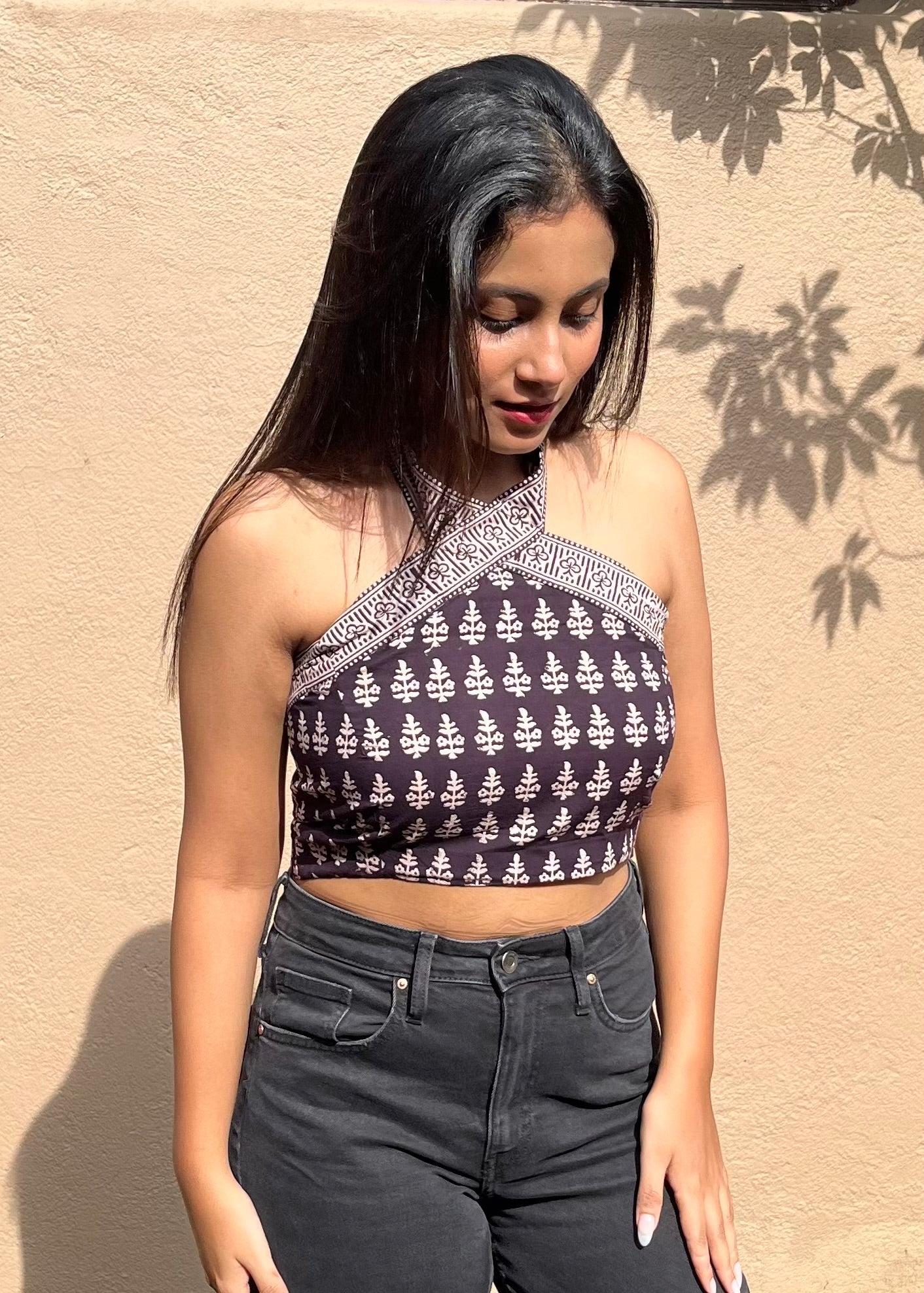 Bagh Black Halter Top