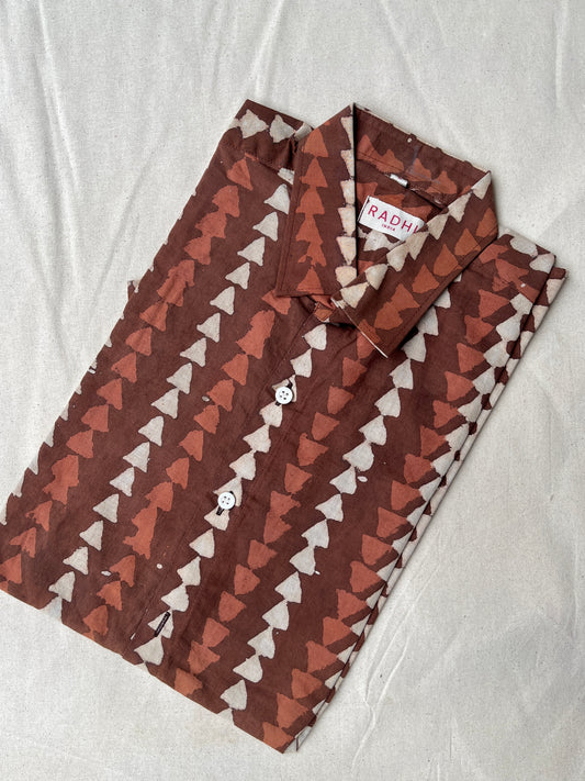 Dabu Terracotta Brown Shirt