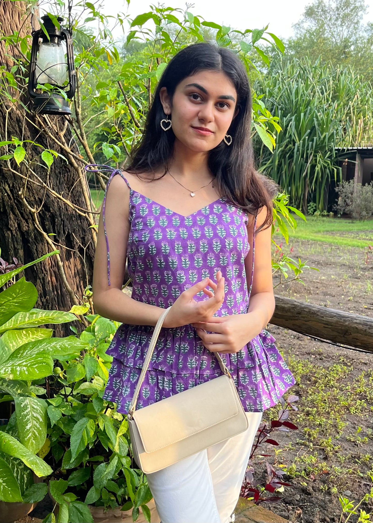 Purple Tieup Top