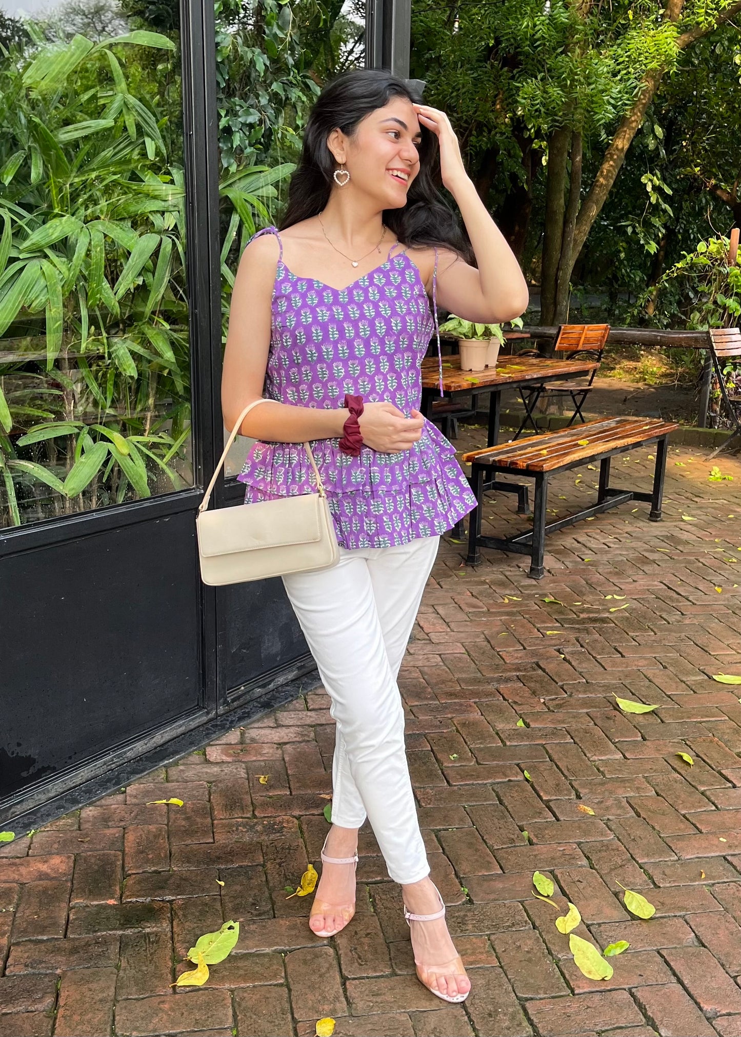 Purple Tieup Top